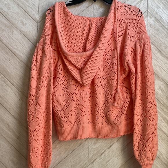 Loveshackfancy pink open knit sweater xs - Picture 6 of 7